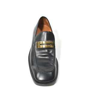 Gucci Mens Size 6.5 Black Gold Vintage 90s Loafers